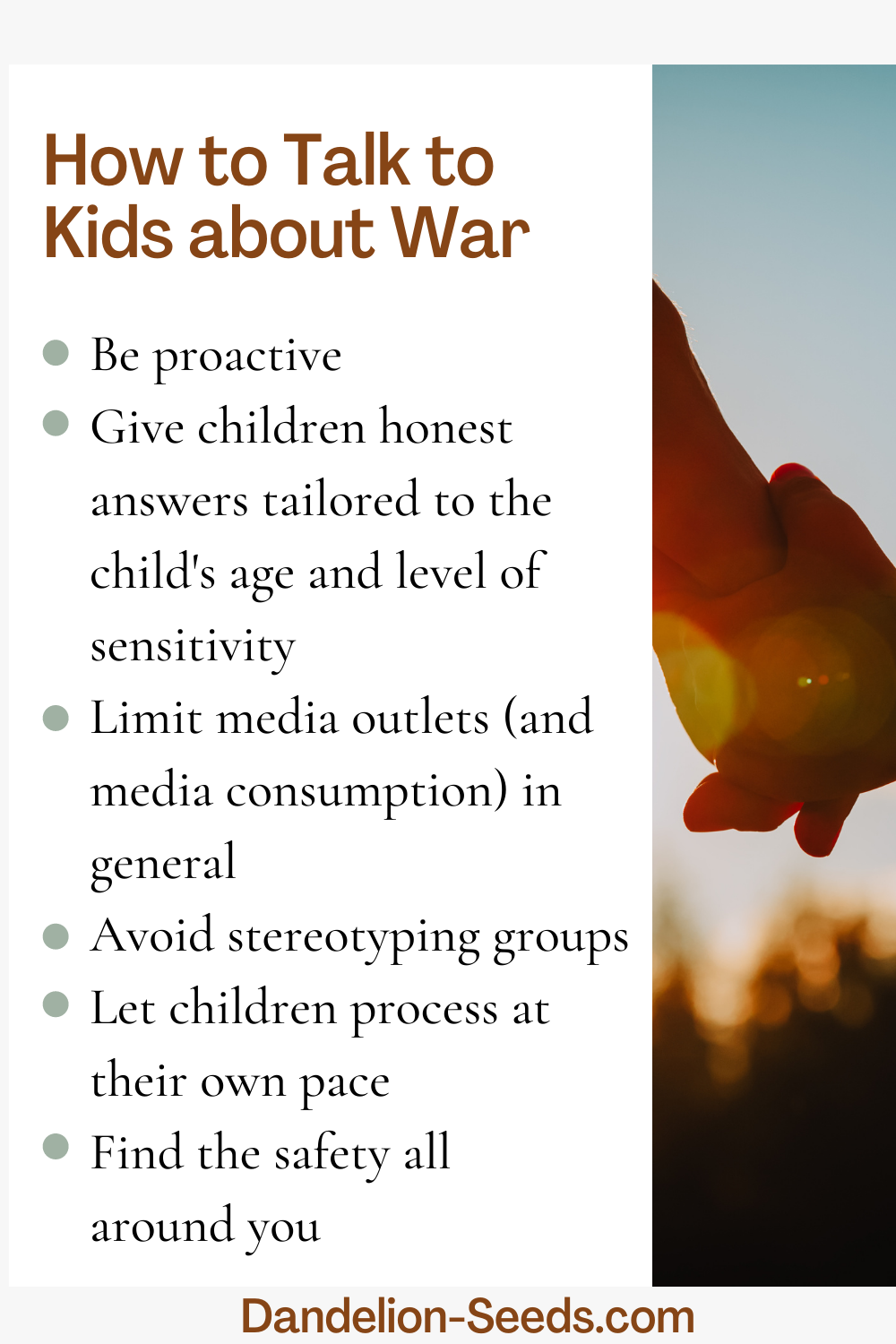 how to talk to kids about war